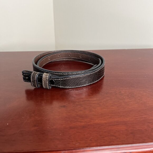 Vintage AUTHENTIC STAMPED BARRY KIESELSTEIN CORD NEW YORK Brown SNAKE BELT 90s main image 13